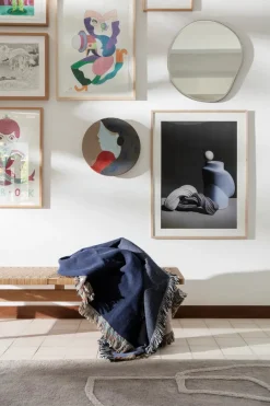 Ferm Living Pond Mirror lille, Dark Chrome fra Outlet