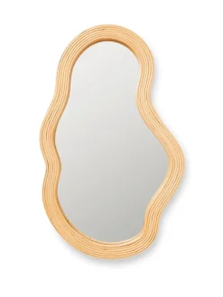 Ferm Living Pond Mirror Medium, rattan fra Clearance