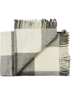 Silkeborg Uldspinderi Ærø Plaid, grey white fra Best