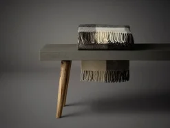 Silkeborg Uldspinderi Ærø Plaid, grey white fra Best