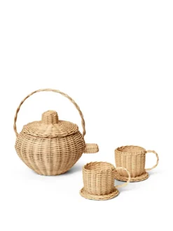 Ferm Living Rattan Tea Set fra Sale
