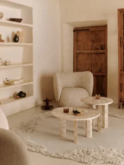 Ferm Living Rico Lounge Chair, bouclé i sand fra Sale