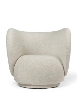 Ferm Living Rico Lounge Chair, bouclé i sand fra Sale