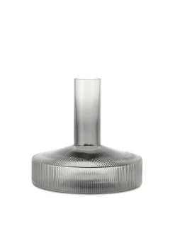 Ferm Living Ripple Wine Carafe, smoked grey fra Clearance