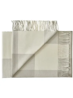Silkeborg Uldspinderi Santa Fe Plaid, limestone fra Outlet