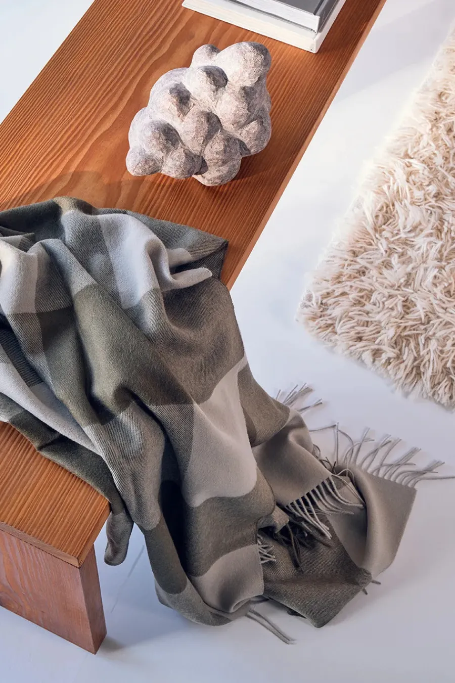 Silkeborg Uldspinderi Santa Fe Plaid, umber fra Online