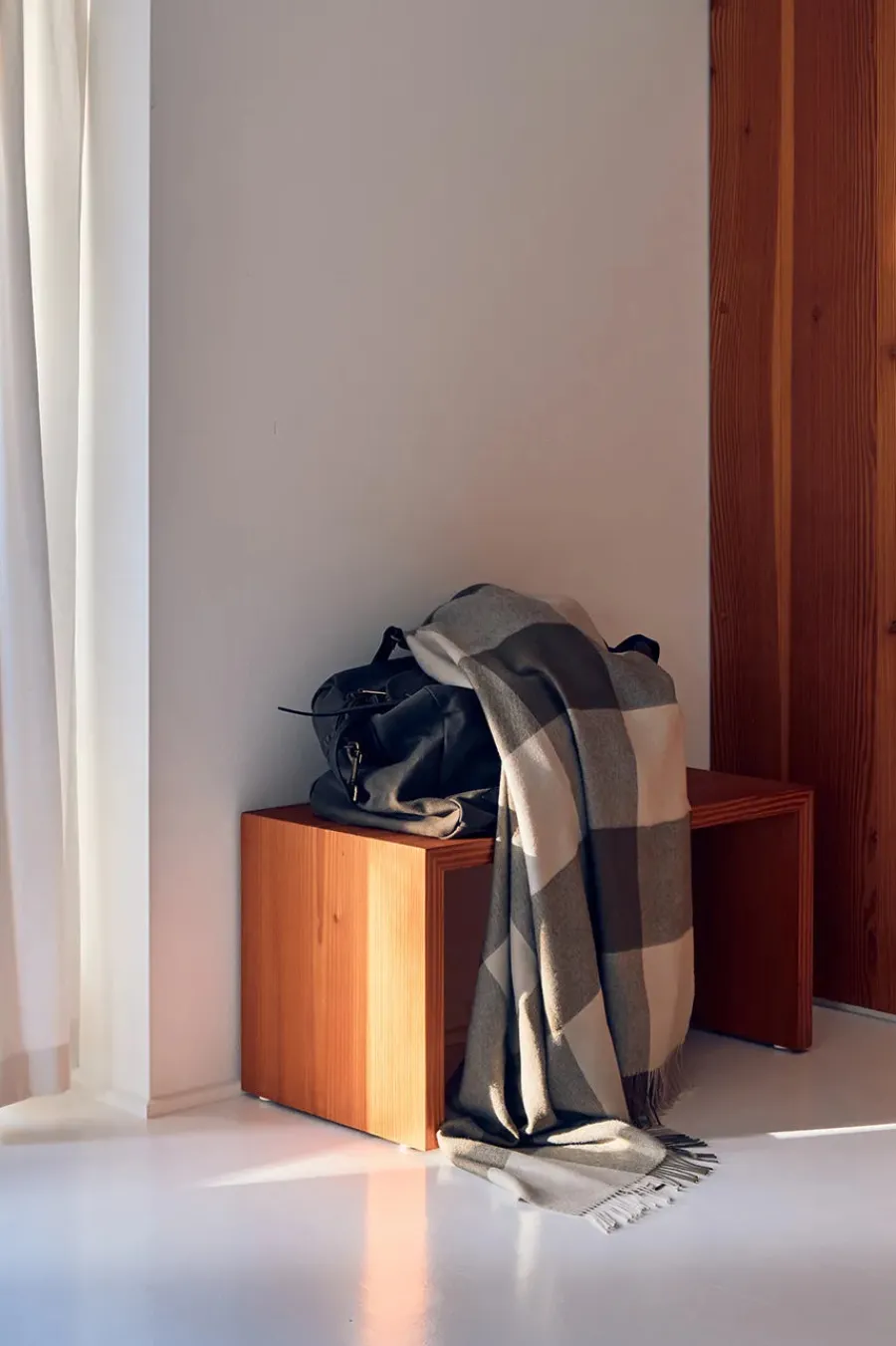 Silkeborg Uldspinderi Santa Fe Plaid, umber fra Online