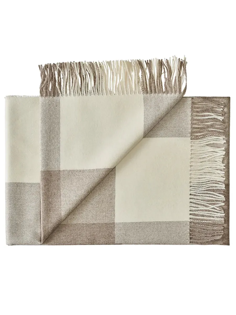 Silkeborg Uldspinderi Santa Fe Plaid, umber fra Online