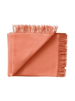 Silkeborg Uldspinderi Secret Plaid, coral/amber fra Clearance