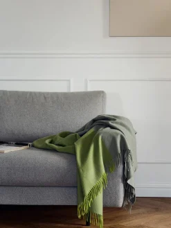 Silkeborg Uldspinderi Secret Plaid, granite/black fra Outlet