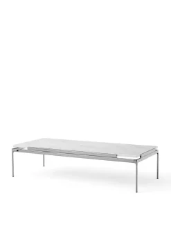 &Tradition Sett LN12 Sofabord, bianco carrara marble/chrome fra Clearance