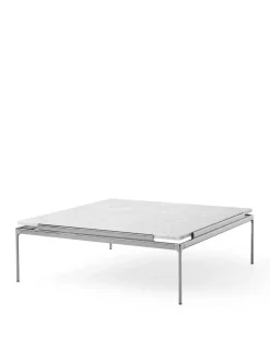 &Tradition Sett LN13 Sofabord, bianco carrara marble/chrome fra Sale
