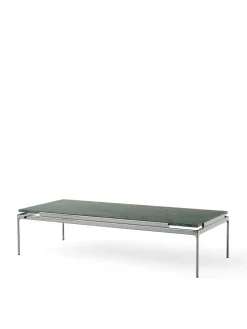 &Tradition Sett LN12 Sofabord, verde guatemala marble/chrome fra Outlet