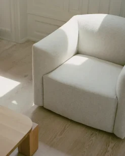 New Works Shore Lounge Chair Extended Base, taupe fra Online