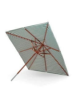 Fritz Hansen Skagerak Messina Parasol 300, Light Apricot/Green Stripes fra Outlet