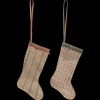 Maileg Stocking ornament - Strømpe m/tern + Strømpe m/strib fra Sale
