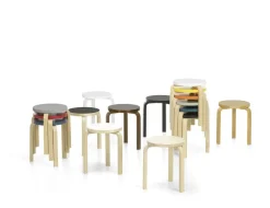 Artek Stool 60, walnut stained fra Online
