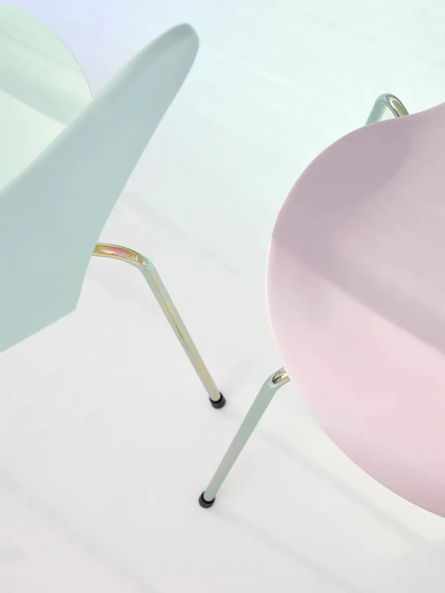 Fritz Hansen 70th Anniversary Edition 3107 Spisebordsstol, 7:14 AM Pink af Arne Jacobsen New