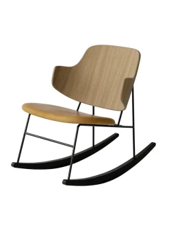 Audo Copenhagen The Penguin Rocking Chair, eg natur/dakar læder fra New