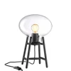FDB Møbler U4 Hiti Bordlampe, klart glas/sort eg fra Hot