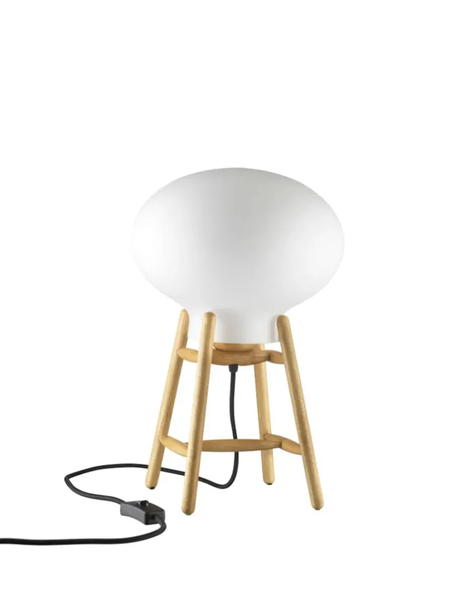 FDB Møbler U4 Hiti Bordlampe, klart glas/sort eg fra Hot