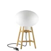 FDB Møbler U4 Hiti Bordlampe, opalt glas/eg fra Outlet