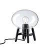 FDB Møbler U6 Mini Hiti Bordlampe, klart glas/sort eg fra
