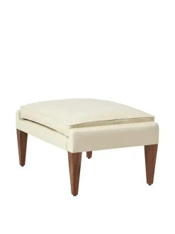 GUBI V11 Ottoman, smooth leather cream fra Best