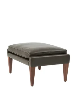 GUBI V11 Ottoman, smooth leather coffee fra Outlet