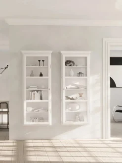 Lindebjerg Design Væghængt Vitrineskab Classic V4, hvid fra Outlet