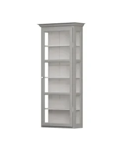Lindebjerg Design Væghængt Vitrineskab Classic V4, hvid fra Outlet