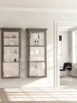 Lindebjerg Design Væghængt Vitrineskab Classic V4, hvid fra Outlet