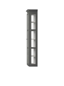 Lindebjerg Design Væghængt Vitrineskab Classic V4, antracit fra New