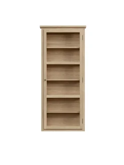 Lindebjerg Design Væghængt Vitrineskab N4, dark oak fra Outlet