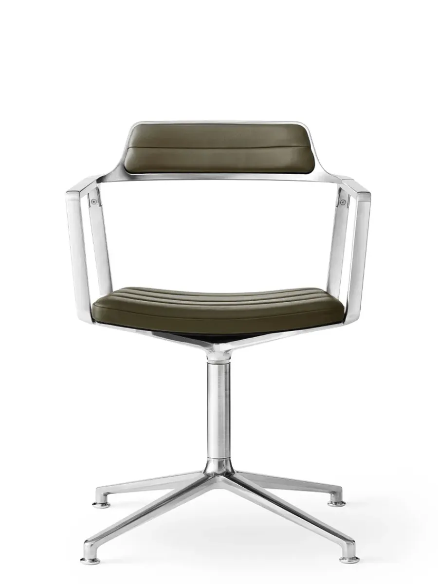 Vipp 452 Swivel Chair, bosco grøn læder fra Discount