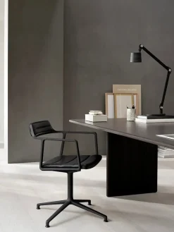 Vipp 452 Swivel Chair, bosco grøn læder fra Discount
