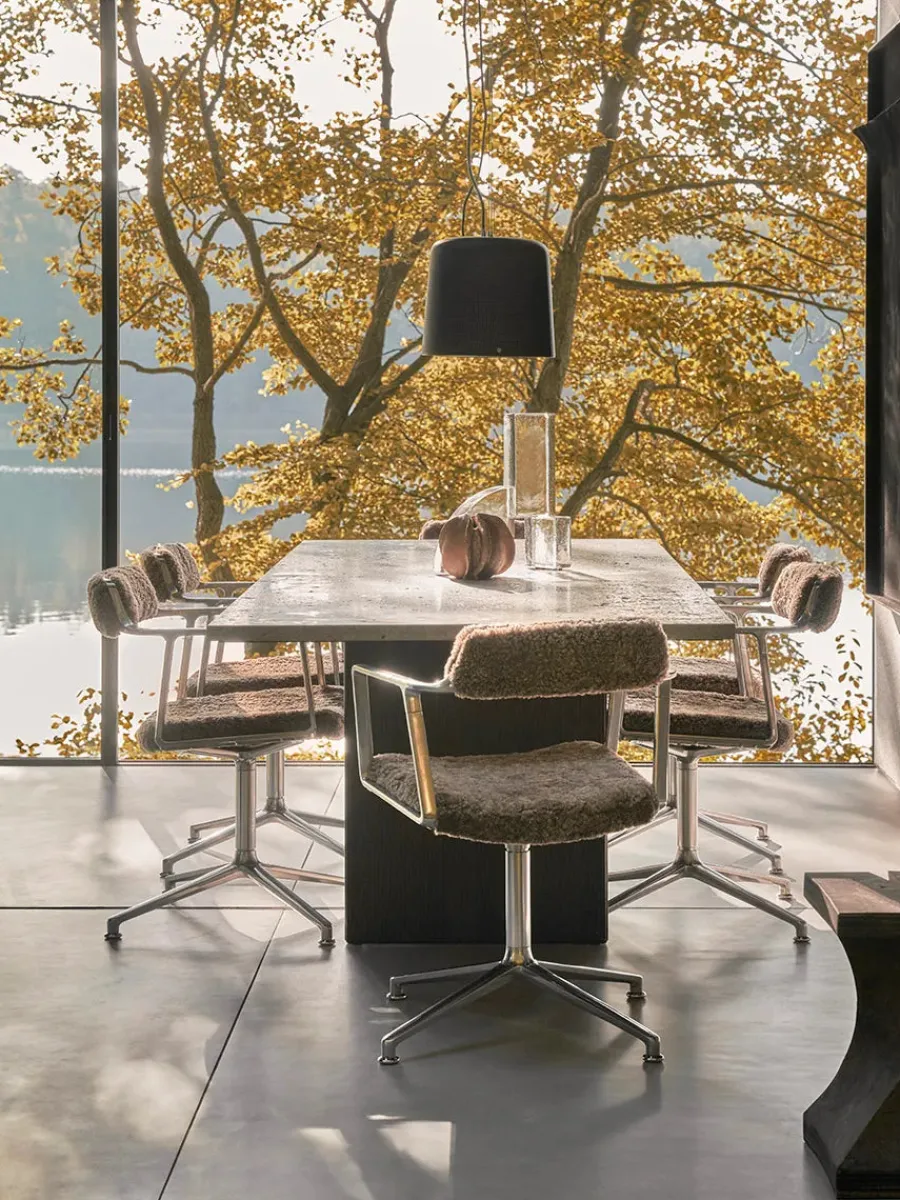 Vipp 452 Swivel Chair, bosco grøn læder fra Discount