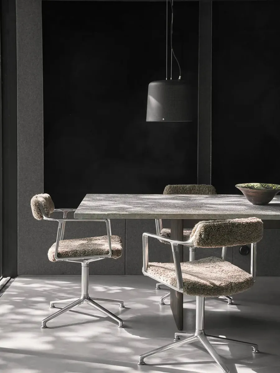 Vipp 452 Swivel Chair, bosco grøn læder fra Discount