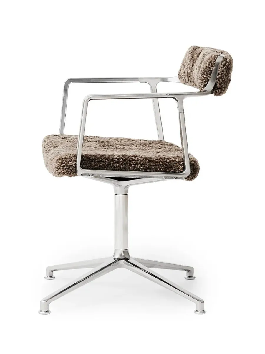 Vipp 452 Swivel Chair, bosco grøn læder fra Discount