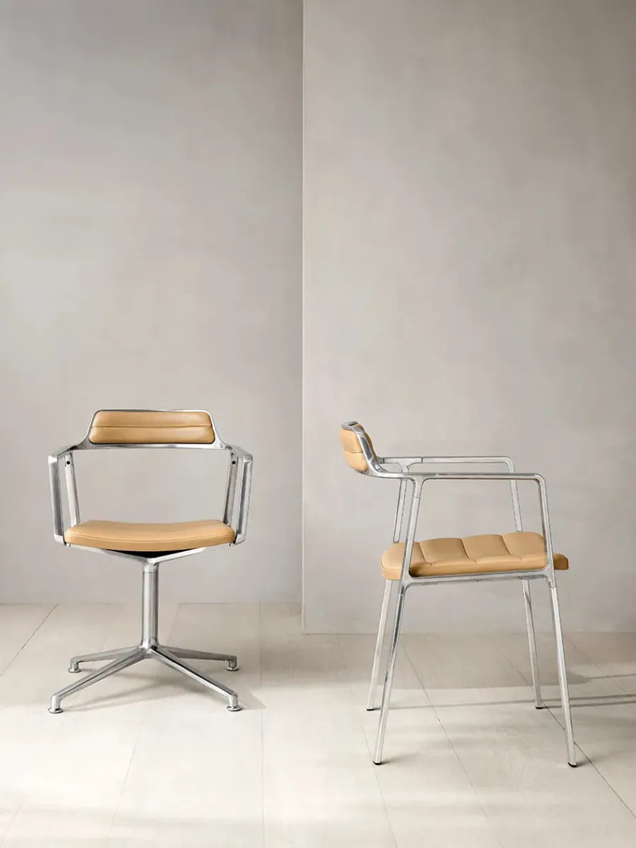 Vipp 452 Swivel Chair, bosco grøn læder fra Discount
