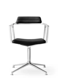 Vipp 452 Swivel Chair, bosco grøn læder fra Discount