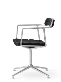 Vipp 452 Swivel Chair, bosco grøn læder fra Discount
