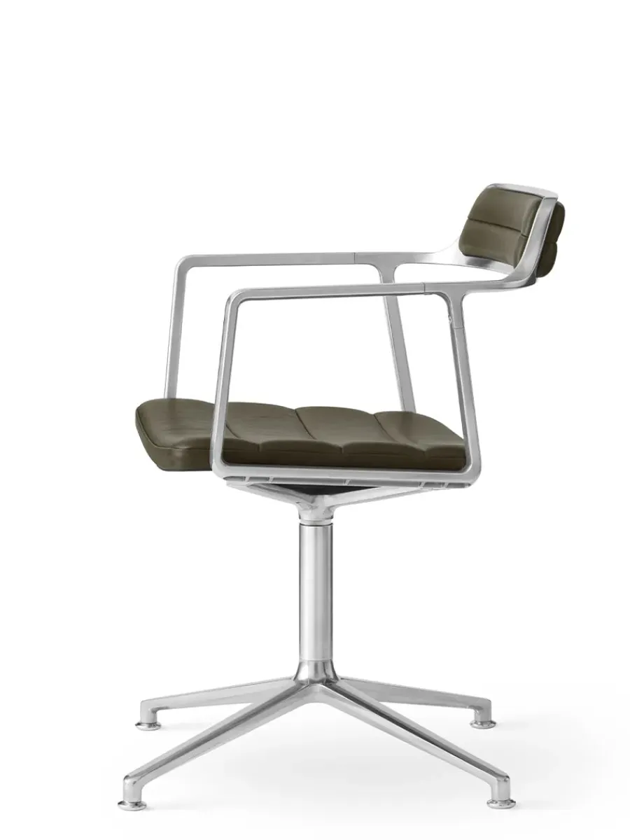 Vipp 452 Swivel Chair, bosco grøn læder fra Discount