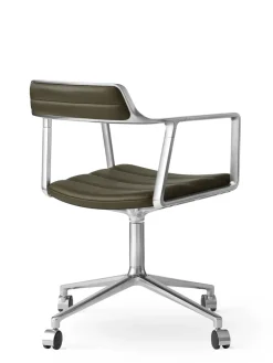 Vipp 452 Swivel Chair m/hjul, camel læder fra Clearance
