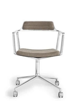 Vipp 452 Swivel Chair m/hjul, camel læder fra Clearance