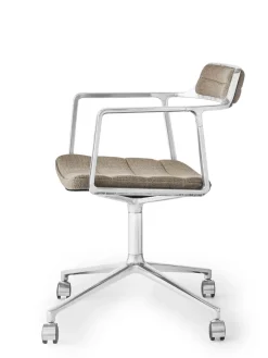 Vipp 452 Swivel Chair m/hjul, camel læder fra Clearance