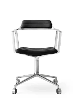 Vipp 452 Swivel Chair m/hjul, camel læder fra Clearance