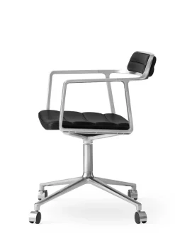 Vipp 452 Swivel Chair m/hjul, camel læder fra Clearance