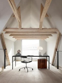 Vipp 452 Swivel Chair m/hjul, camel læder fra Clearance