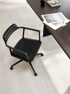 Vipp 452 Swivel Chair m/hjul, camel læder fra Clearance